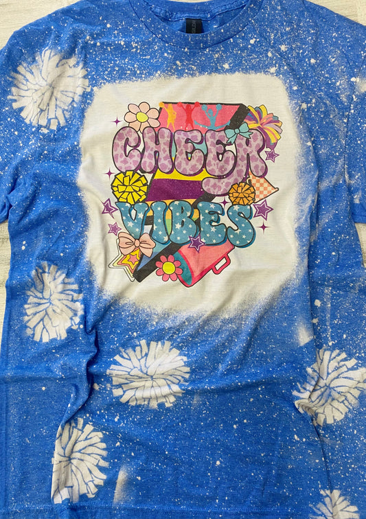 Cheer Vibes Bleached Tee