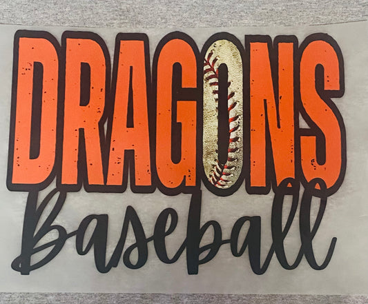 DTF Dragons Baseball Gray Tee