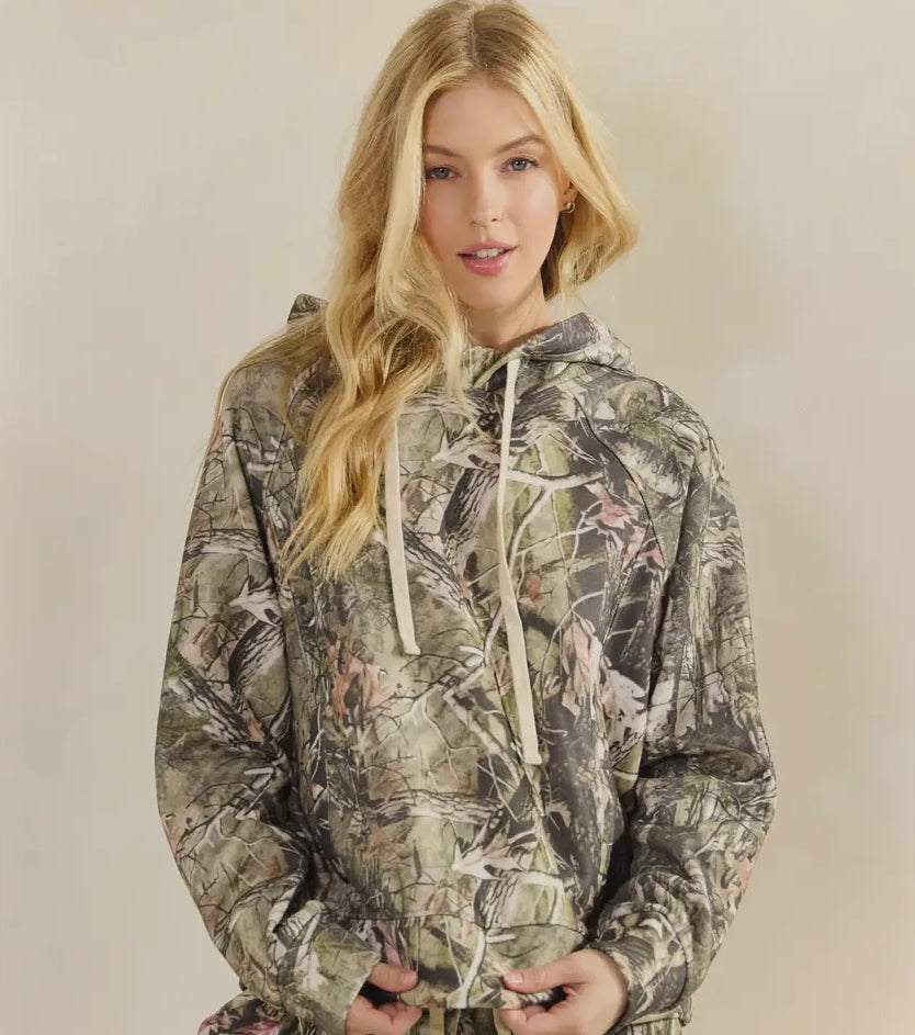Camo French Terry Hoodie OVERSIZED
