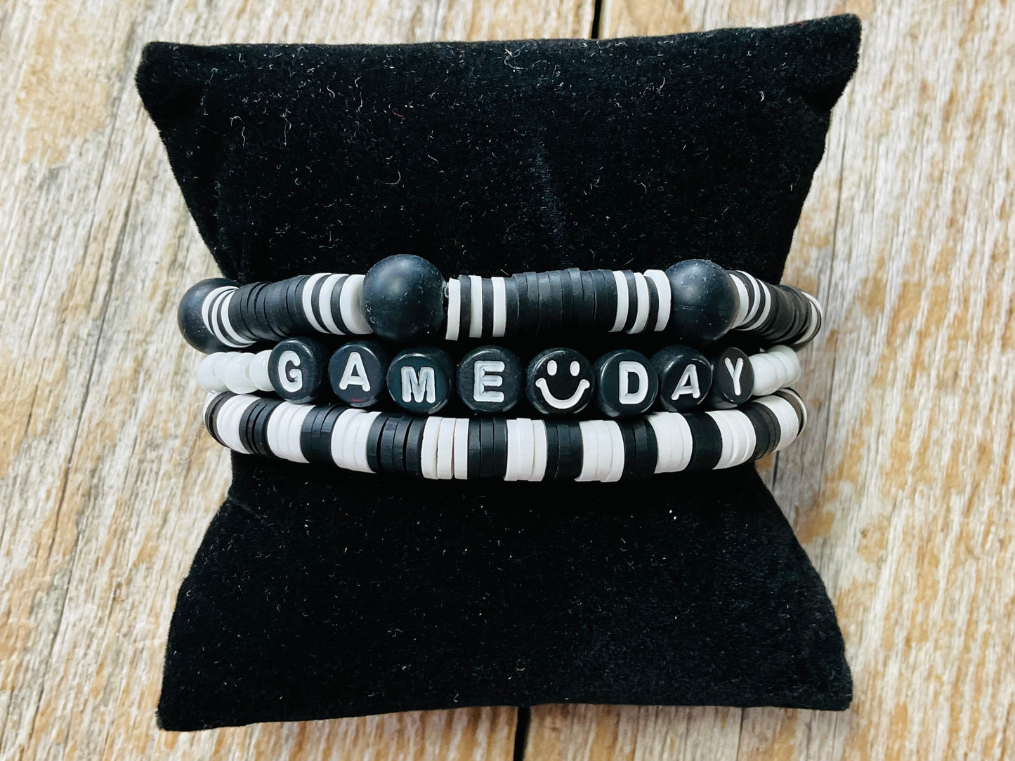 Black & White Game Day Bracelet