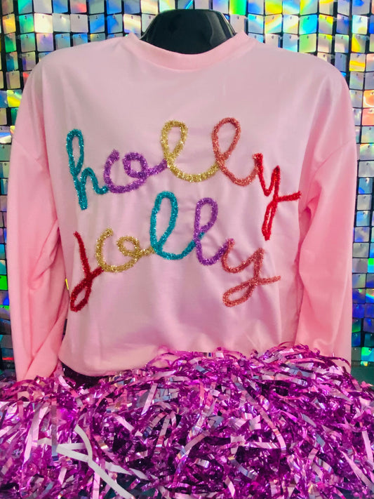 Holly Jolly Tinsel Crewneck