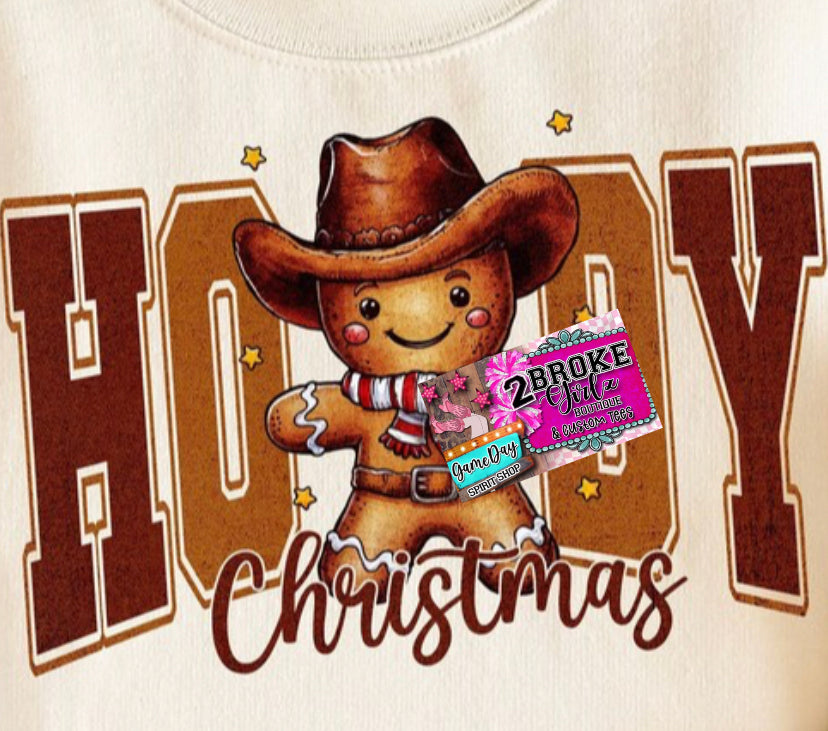 Howdy Christmas White Tee or Crewneck