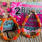 Orange & Gold Hoop Earrings