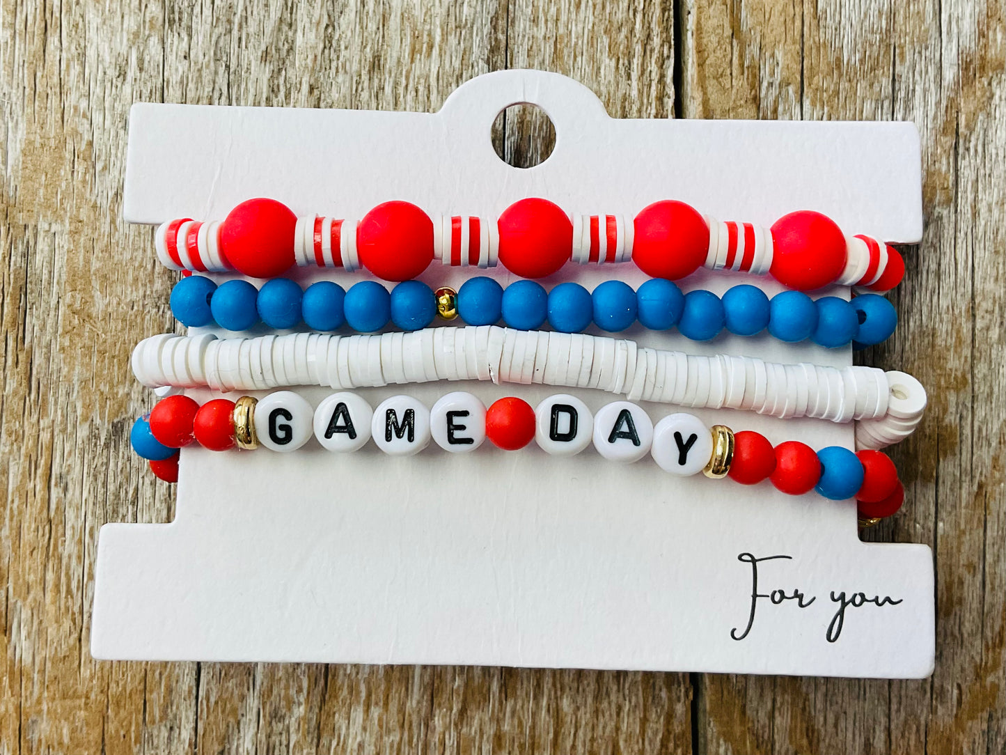 Red & Blue Game Day Bracelet