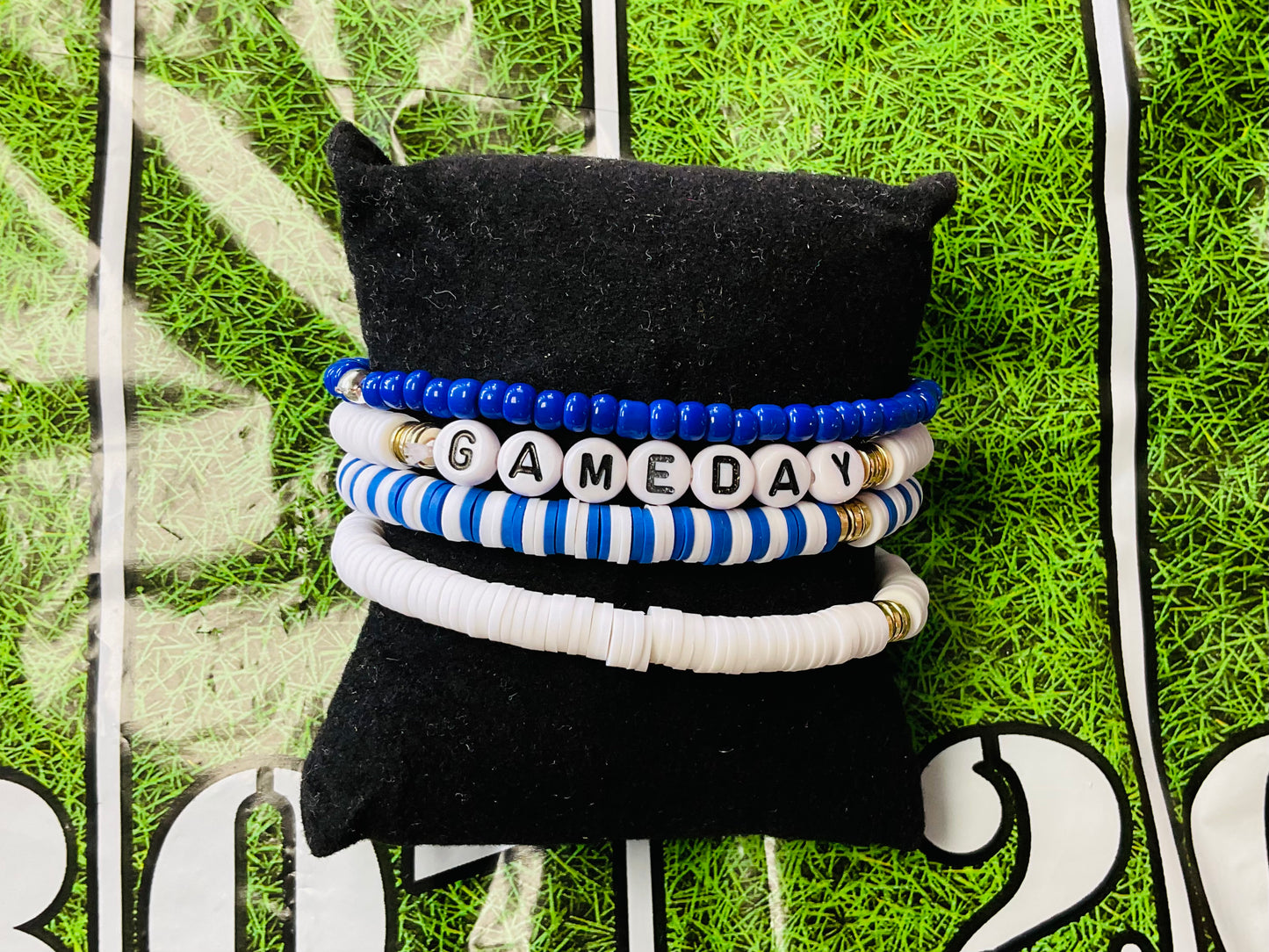 Blue Game Day Heishi Bracelet