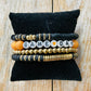 Black & Gold Game Day Bracelet