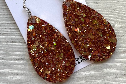 Glitter Teardrop Hypoallergenic Earrings