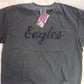 Eagles Glitter Puff Comfort Colors Mom Crop