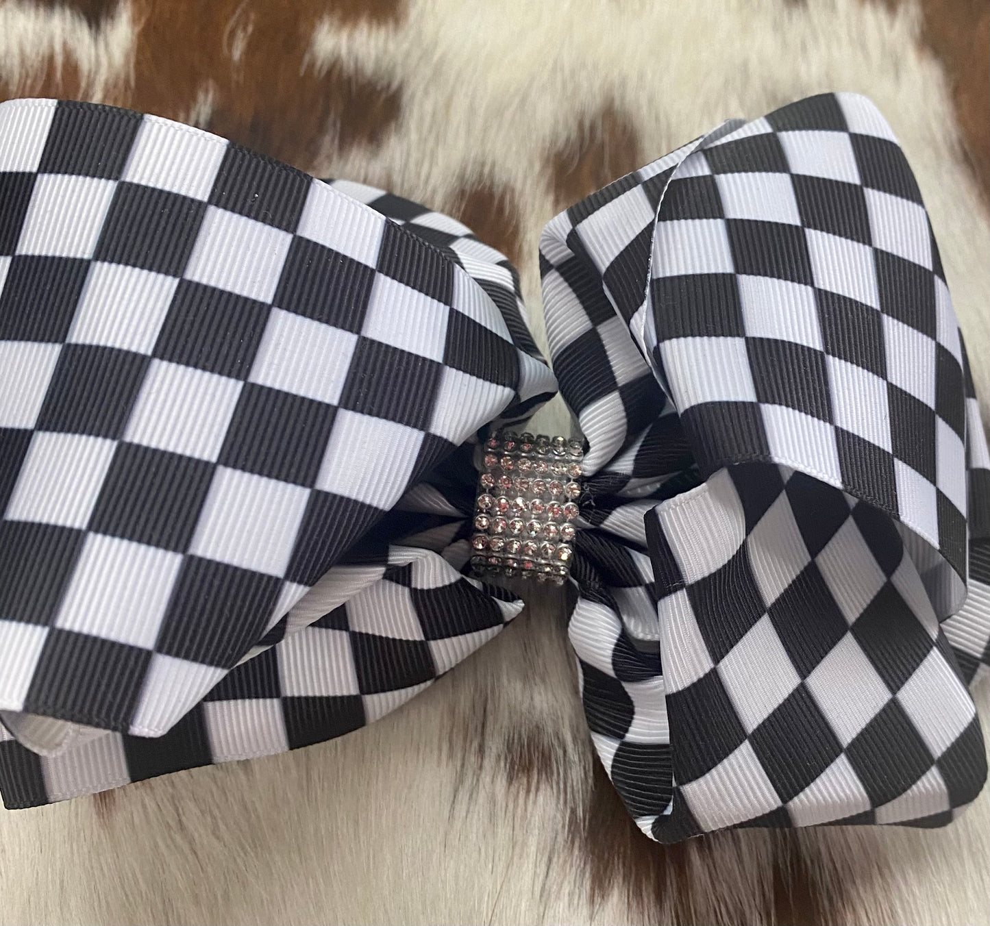 Checkered Hair Bow