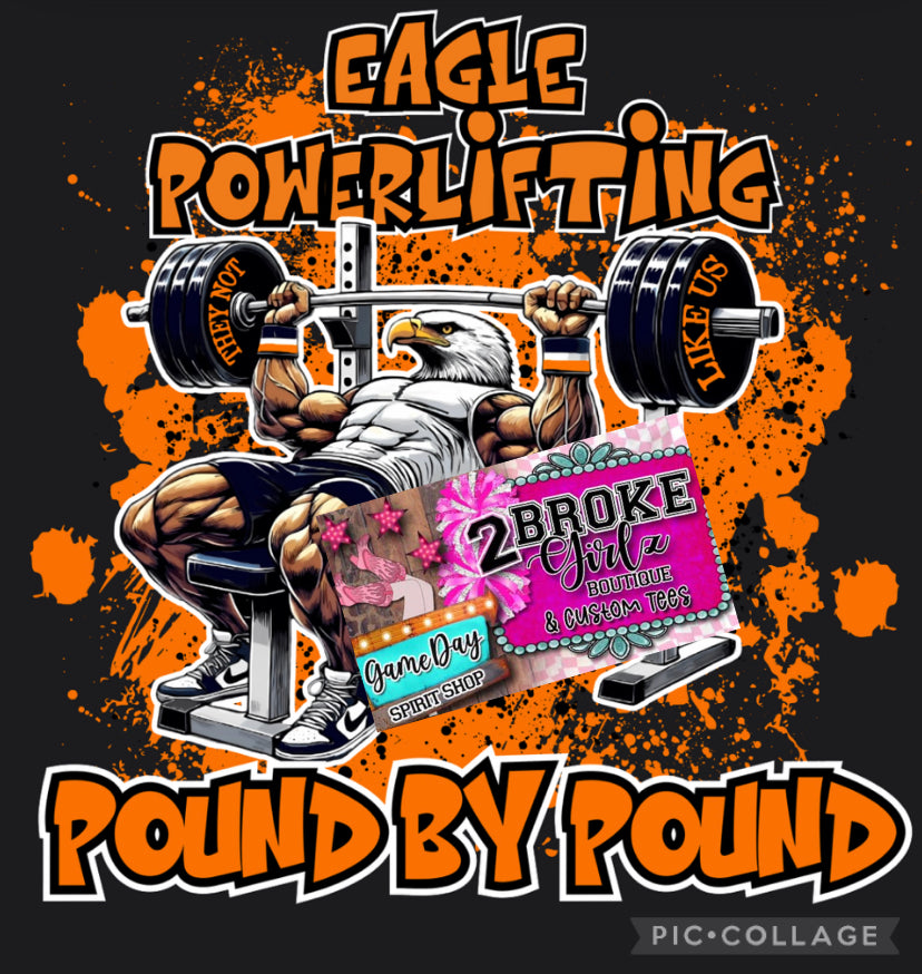 Eagle Powerlifting Tee or Crewneck