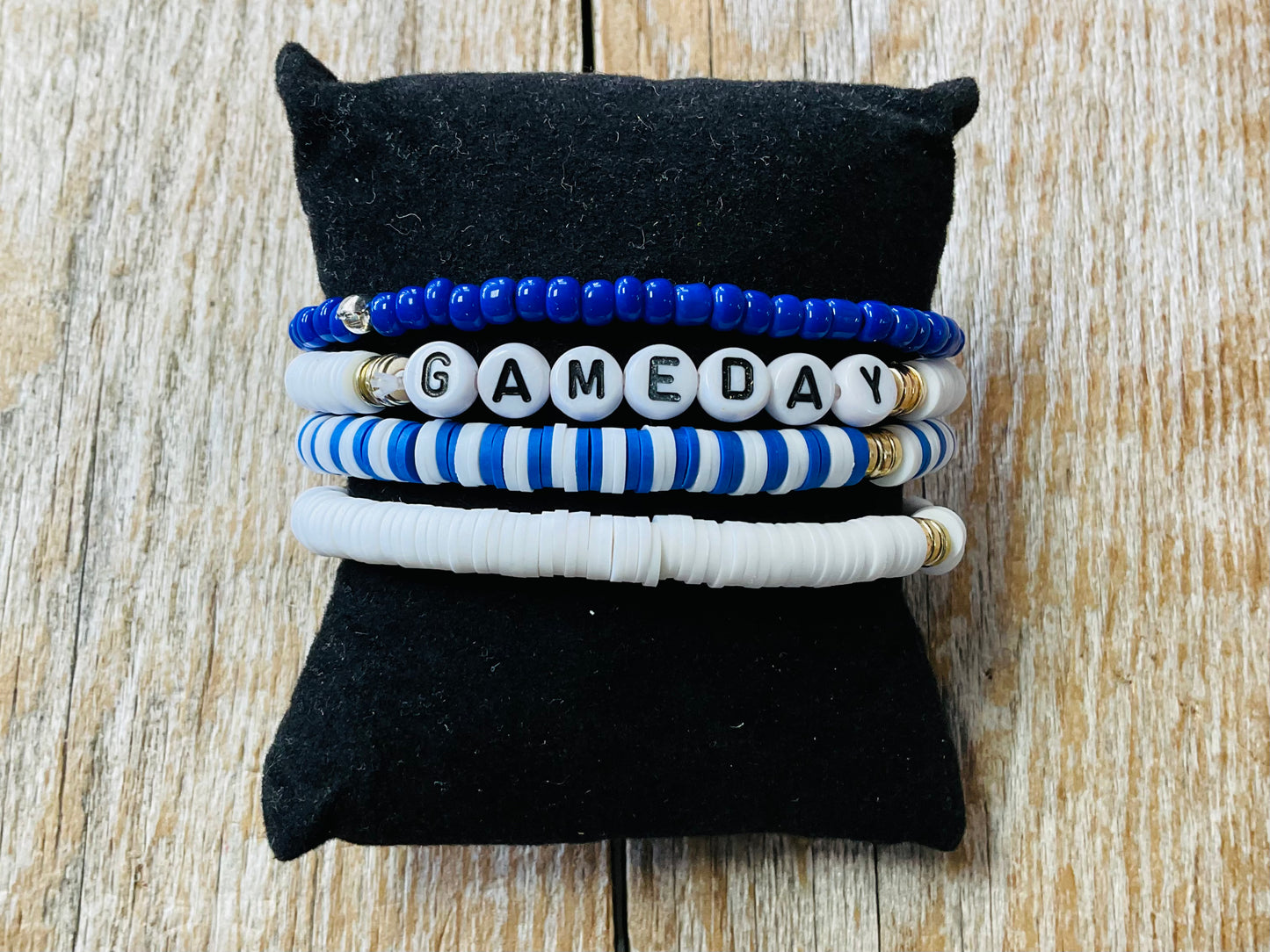 Blue Game Day Heishi Bracelet