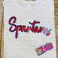 Custom Red & Blue Metallic Puff Tee
