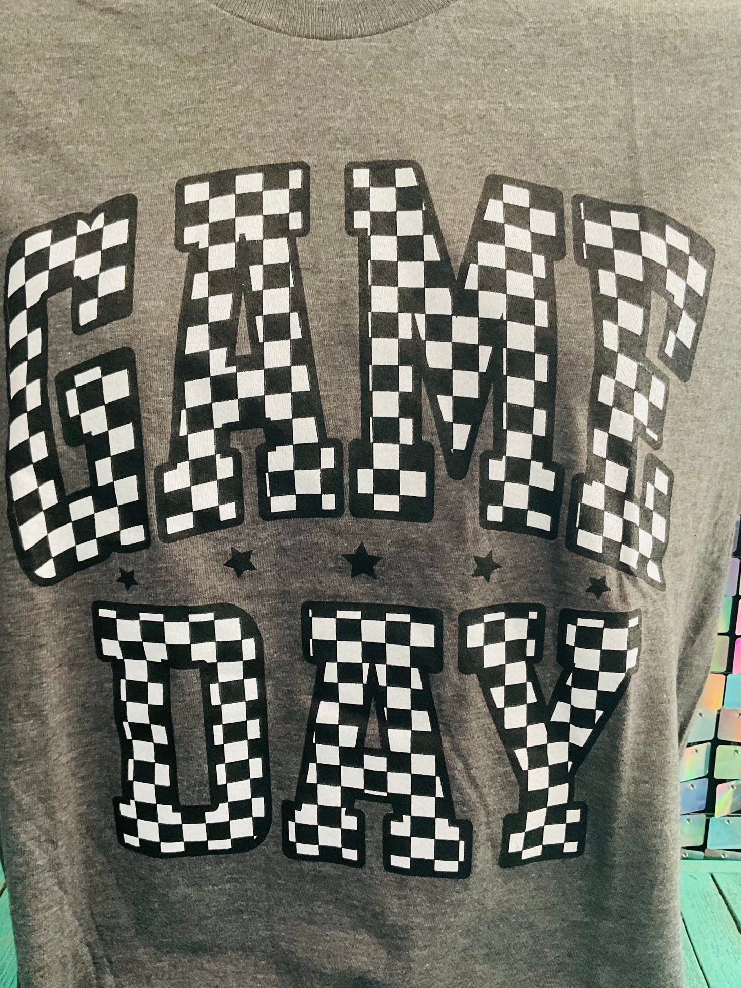 Screen Print Game Day Tee - GRAY