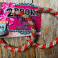 Orange & Silver Hoop Earrings