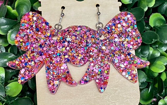 Multi Color Coquette Bow Hypoallergenic Earrings