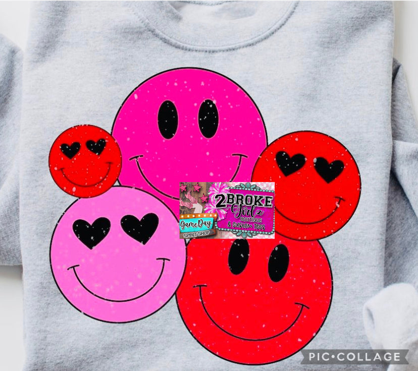 Smiley Graphic Tee or Crewneck