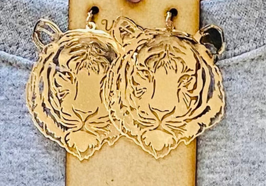 Tiger Brass Earrings