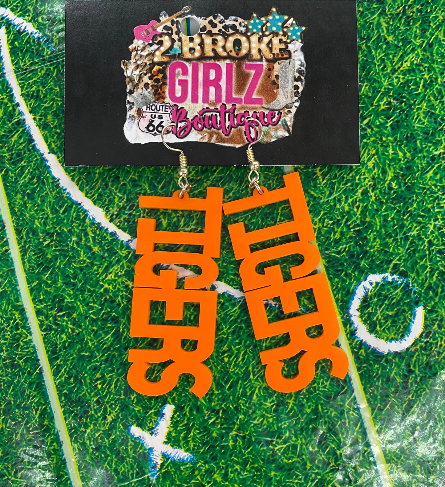 Orange Tigers Earrings