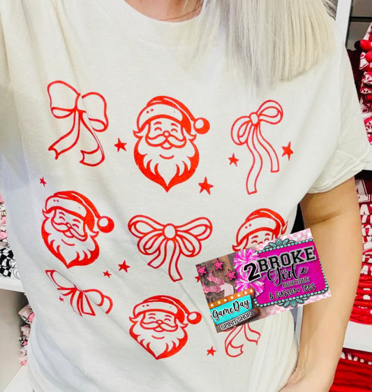 Santa Bow Graphic Tee