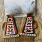 Pom Cheer Hypoallergenic Orange Earrings
