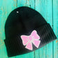 Sequin Bow Beanie