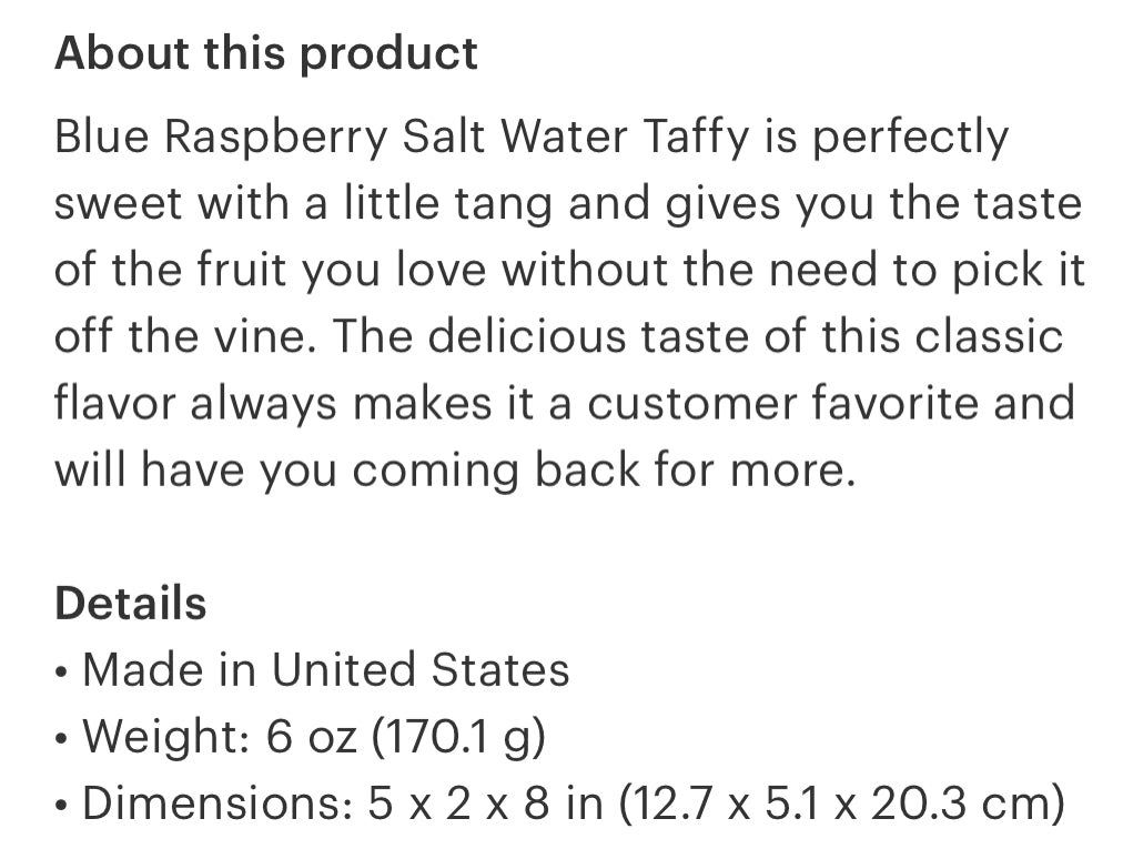 Blueberry Raspberry Salt Water Taffy