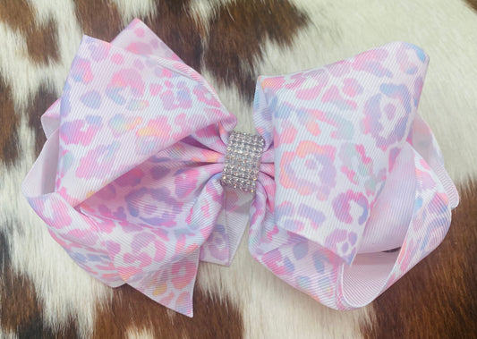 Leopard Print Hair Bow