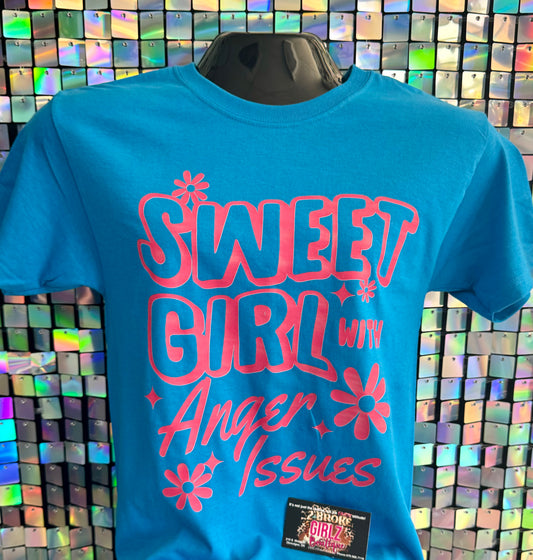 Sweet Girl With Anger Issues DTF Graphic Tee