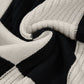 Checkered Black Short Sleeve Sweater