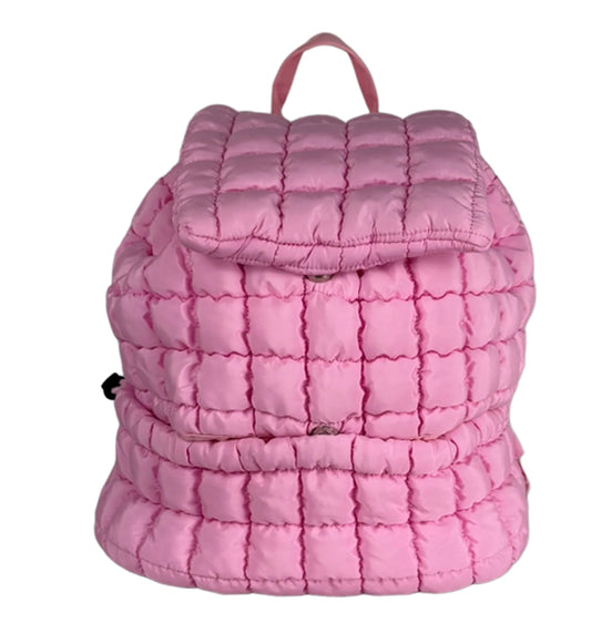 Puffer Quilted Backpack - PINK