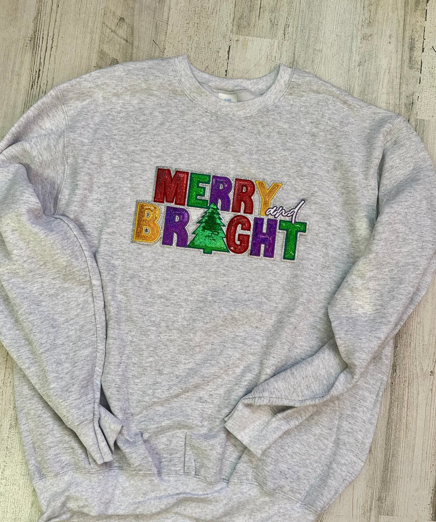 Merry and Bright Chenille Crewneck - Read Description