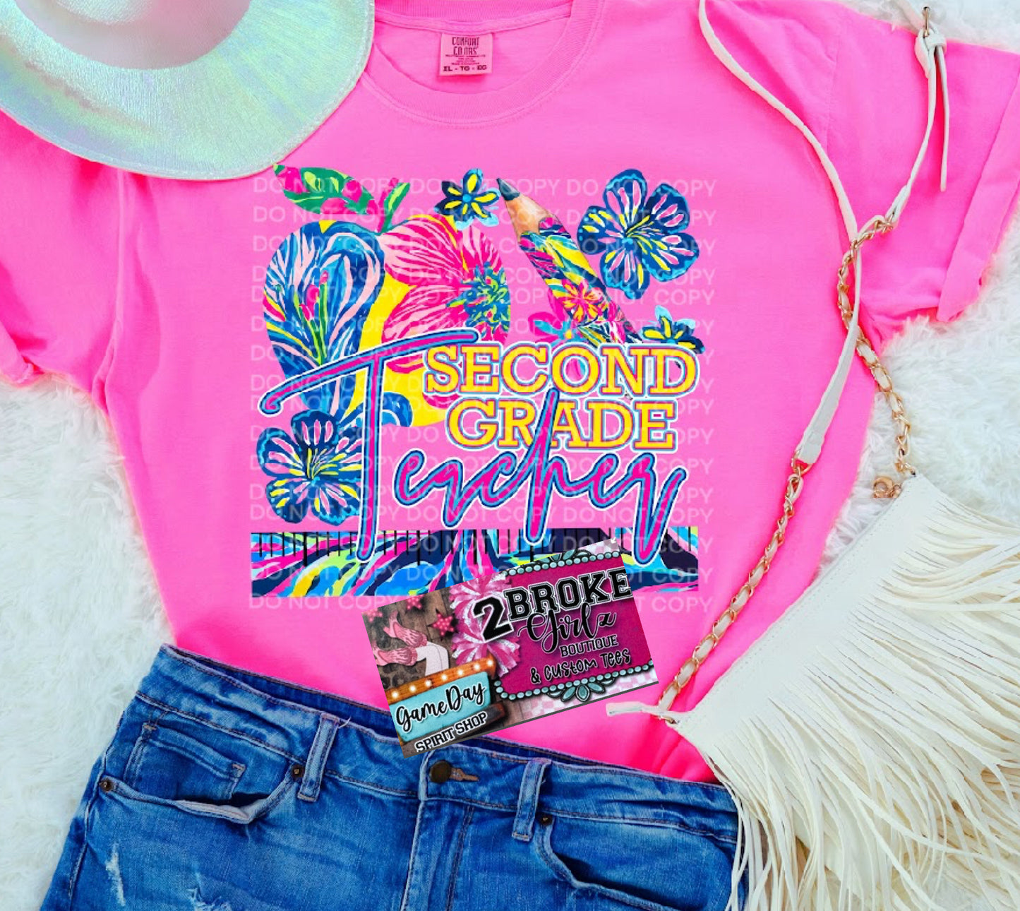 Custom Teacher Comfort Color Tee Pink or Pepper