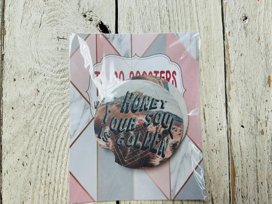 Golden Car Coasters