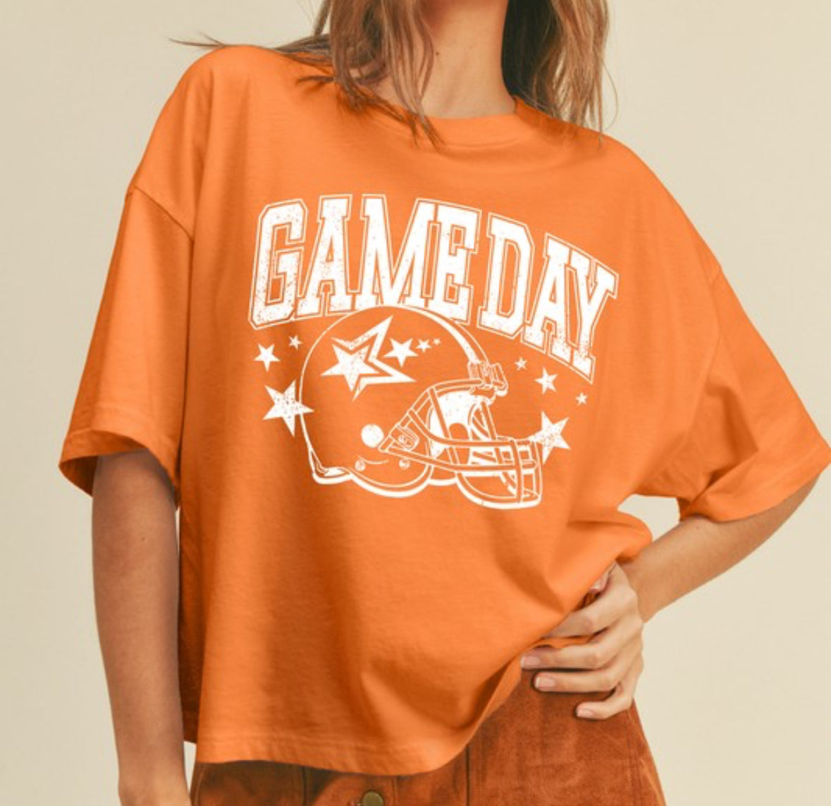 Orange Game Day Cropped Tee