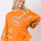 Touch Down&Football Thread Embroidery Sweatshirt