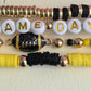 Black & Gold Game Day Bracelet