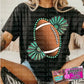 PNG ONLY Western Cowgirl Turquoise Football – Chunky Jewelry-Inspired Game Day Spirit