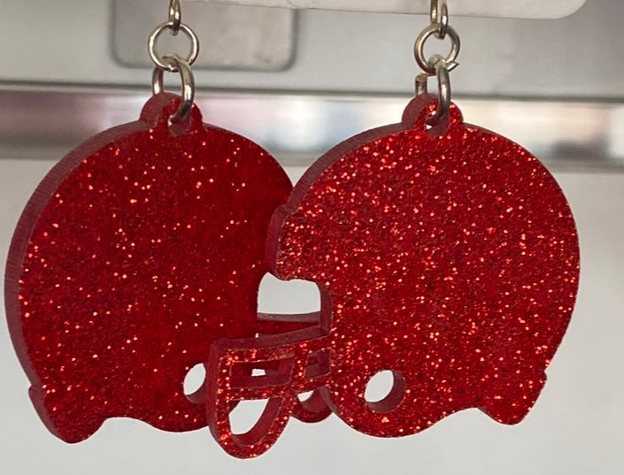 Glitter Helmet Earrings