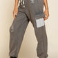 Pink or Gray Cargo Pockets Distressed Joggers