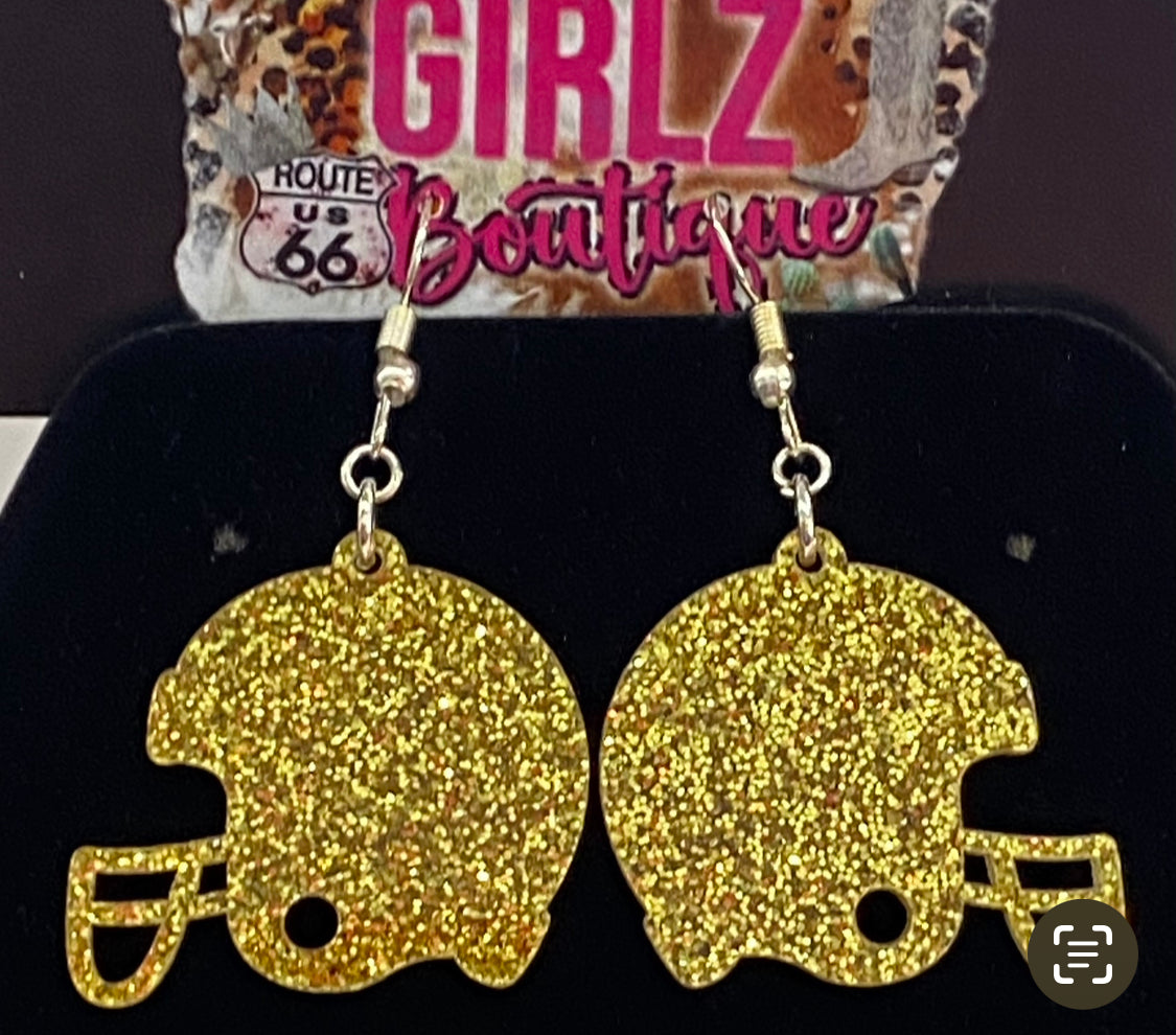 Glitter Helmet Earrings