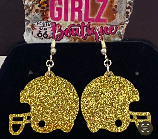 Glitter Helmet Earrings