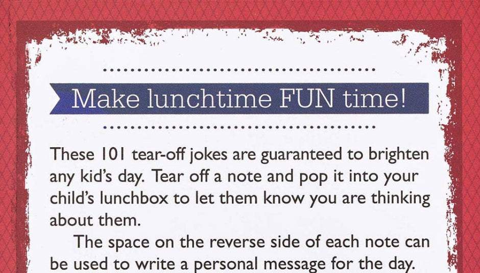 101 Lunchbox Notes with Knock Knock Jokes for Kids