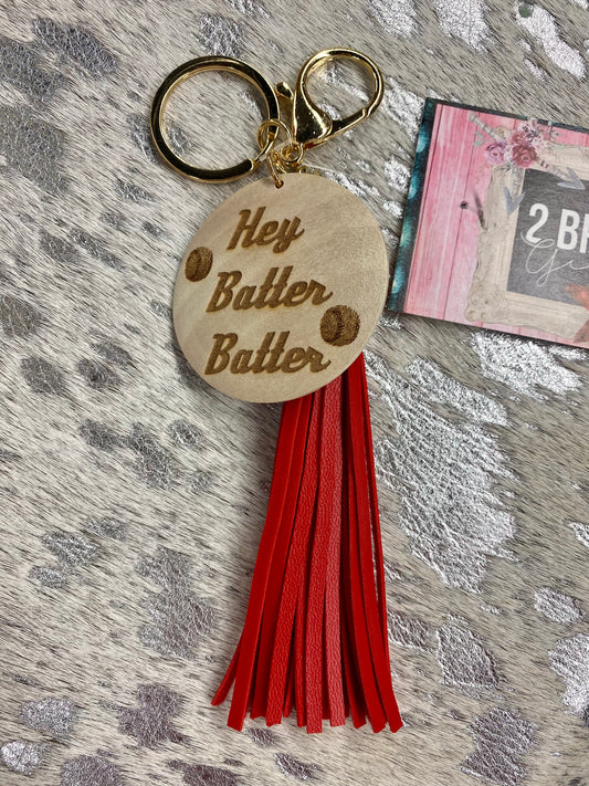 Hey Batter Batter Keychain