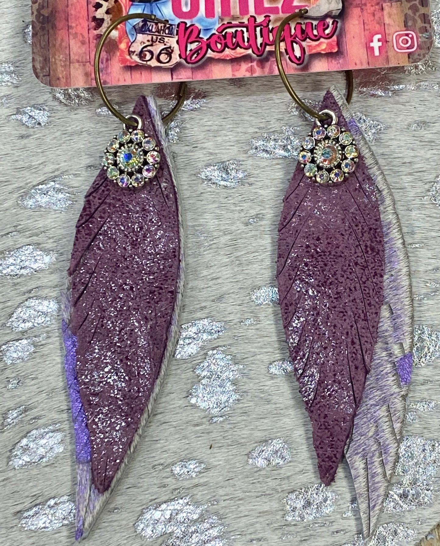 Majestic Leather Earring